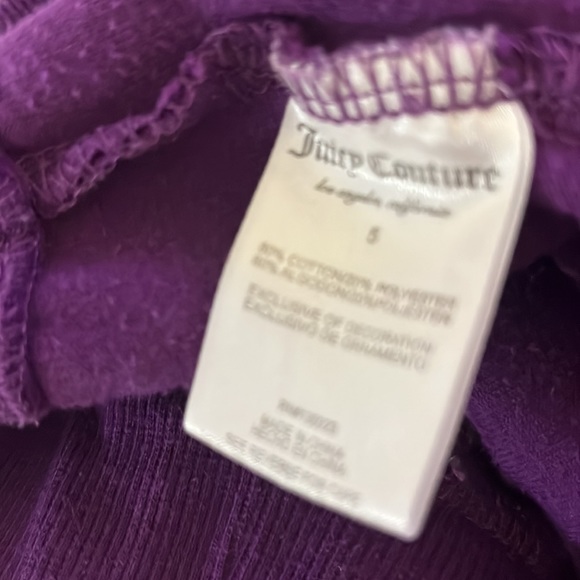 Juicy Couture Purple Joggers/ Girls Size 6 - Picture 7 of 7